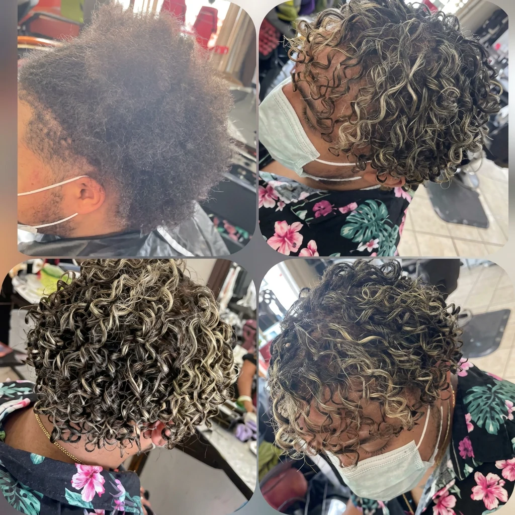 Cuidado y definición de rizos naturales en cabello afro