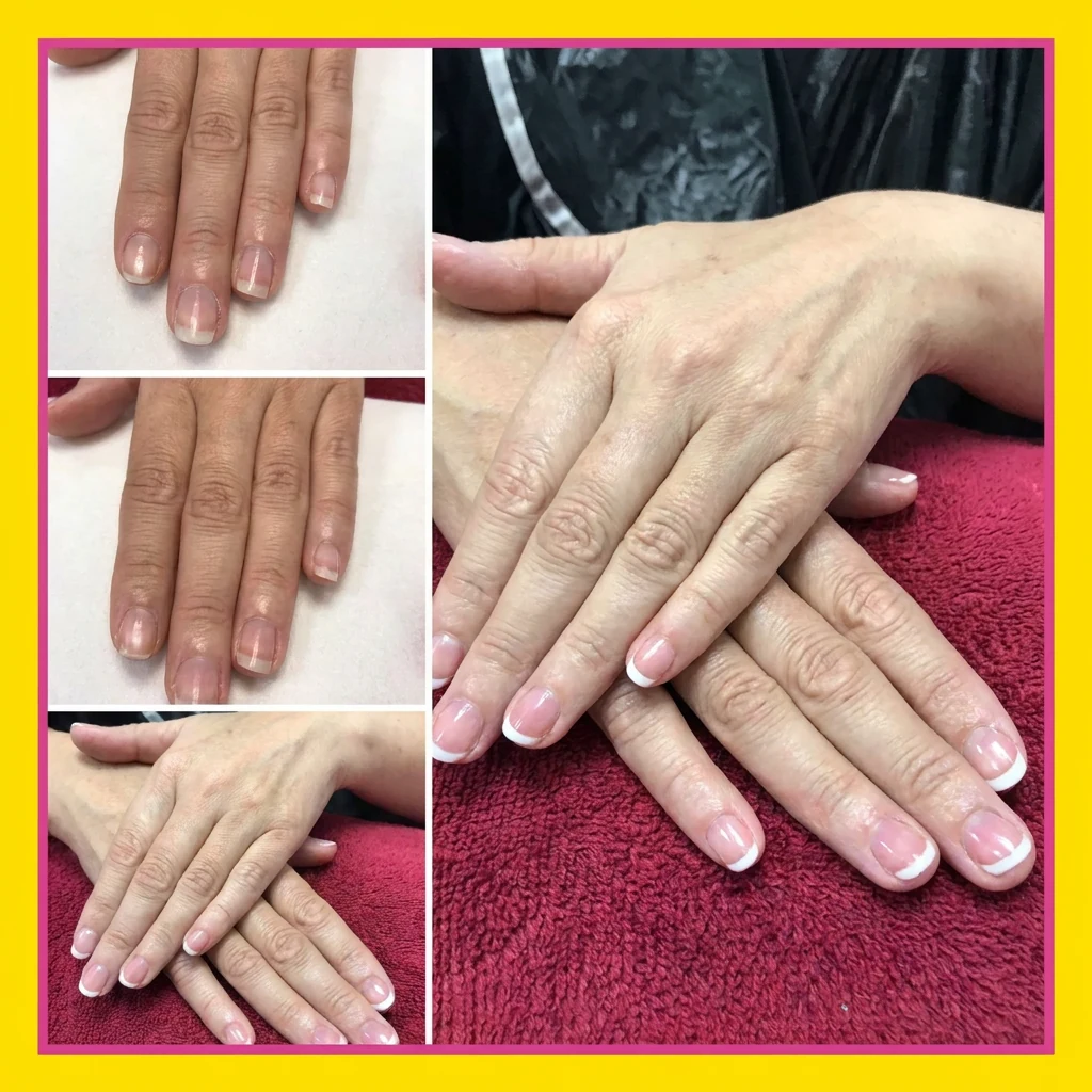 Manicura en tonos nude y rosado natural