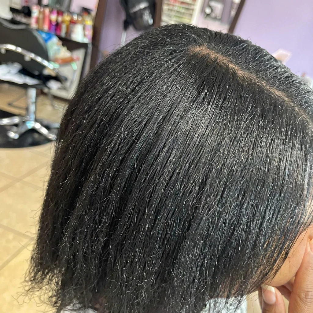 Bob negro liso con acabado brillante
